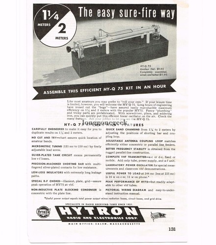 1946 hytron 75 radio - hytron,